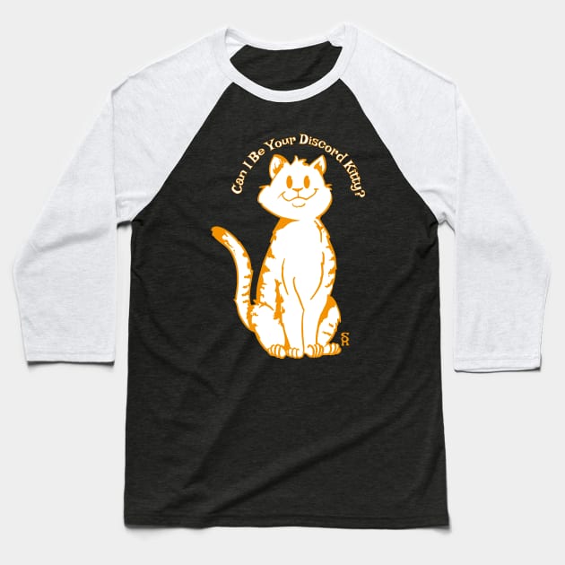 Cute Discord Kitty Baseball T-Shirt by Super-Random Collection